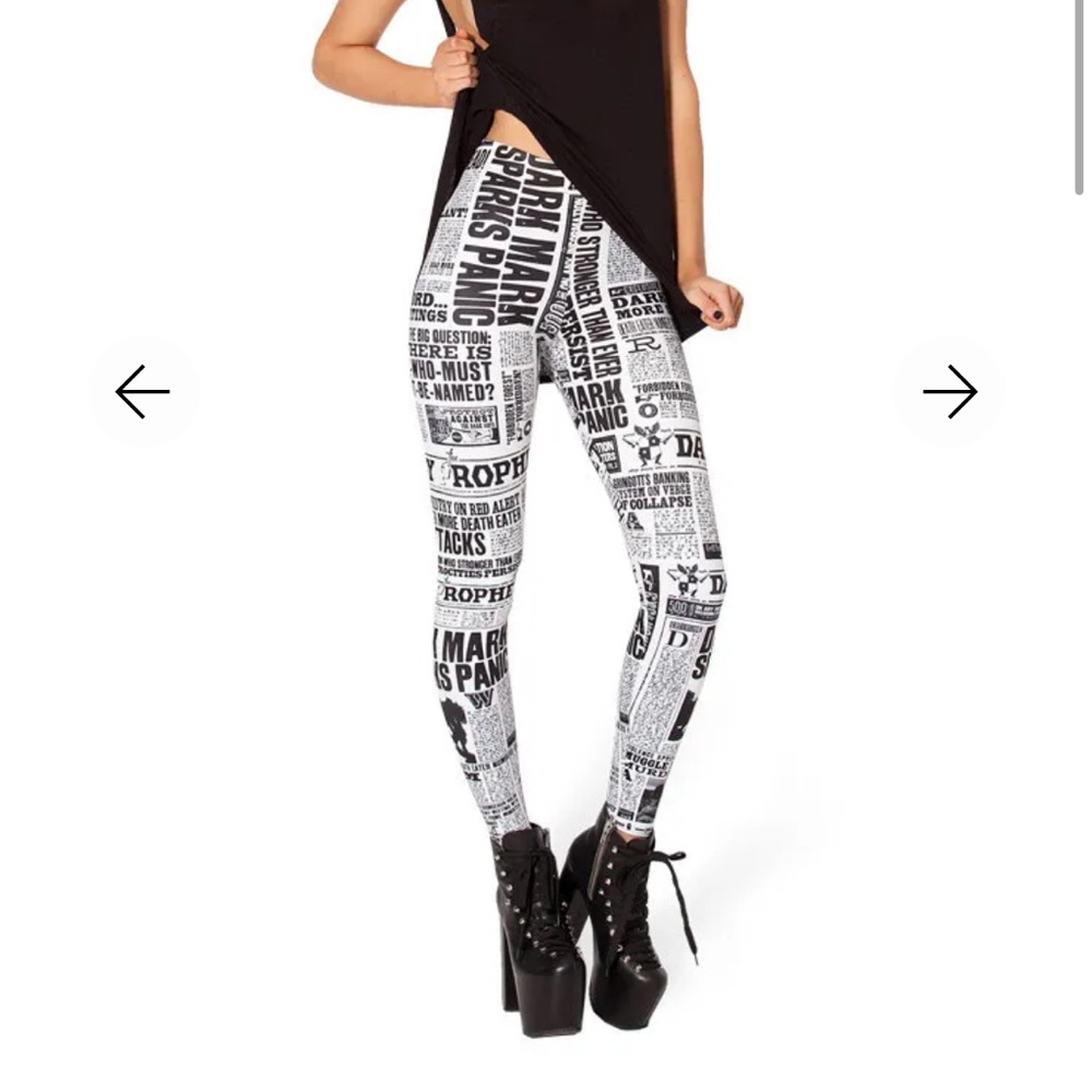 Blackmilk Harry Potter Daily Prophet Leggings